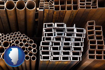 metal pipes, studs, and tubes for sale - with Illinois icon