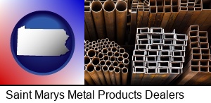 Saint Marys, Pennsylvania - metal pipes, studs, and tubes for sale