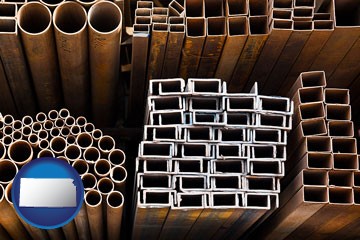 metal pipes, studs, and tubes for sale - with Kansas icon